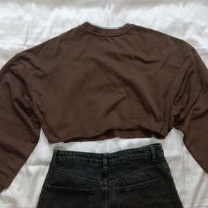 Oversized Cropped Sweatshirt