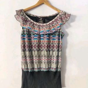 Multi Colour Printed Top