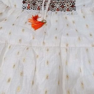 White Ethnic Frock