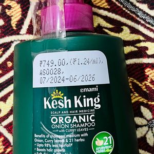 600ml Seal Pack Unused KESH KING ONION Hair Fall