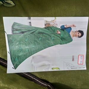 New Olive Green Chiffon Soft Silk Saree