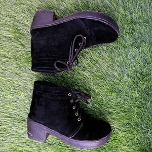 Black Velvet Boots