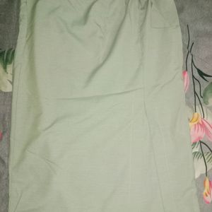 Green Skirt With Slit