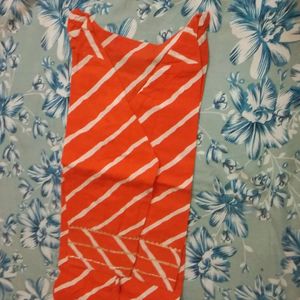 Orange Lehriya Kurti Like New