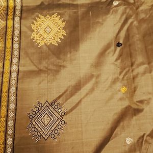 100% Pure Bomkai Sona Rupa Saree