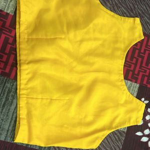 Yellow Glace Cotton Choli