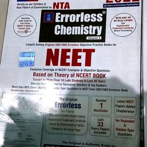 NEET 11 and 12 Chemistry Errorless Guides