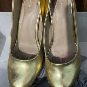 Golden Party Wear Heels