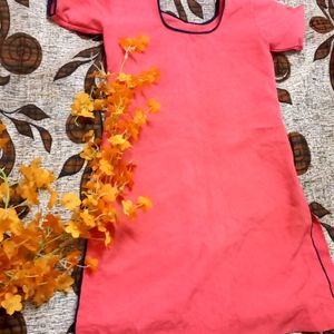 Pink Kurti With Blue Patiyala