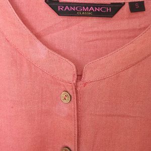 Rangmanch Coral A Line Khadi Cotton Kurta