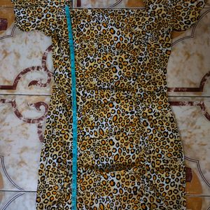 Sexy Mini Leopard Print Bodycon Ruched Dress