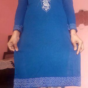 Wollen Winter Kurta Preety Royal Blue 💙 Colour