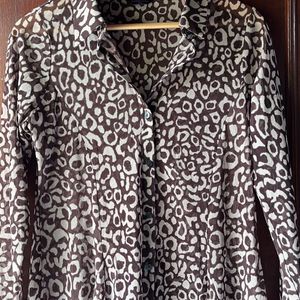 Animal Print Georgette Shirt