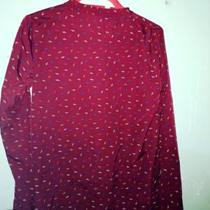 Maroon Formal Shirt For Women