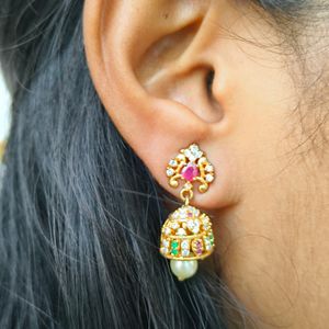 1Gram Gold Traditional Earrings