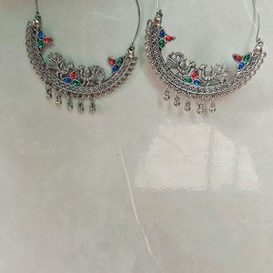 Beautiful  Oxidised Round Earings