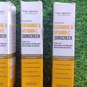 Dr Sheths Ceramide & Vitamin C Sunscreen Pack Of 3