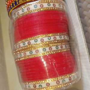 Multicolour Glass Bangles Combo Of 5 Sets