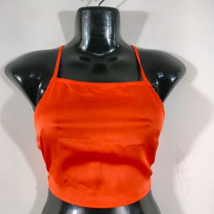 Orange Casual Top (Women's)