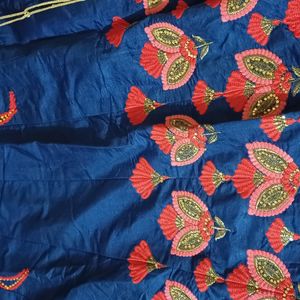 Blue Beautiful Lehnga with padded blouse & dupatta