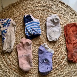 Set Of 6 Ankle Length Socks