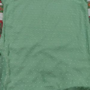 Top For Women,L Size, Pista Green