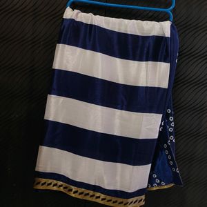 Blue And White Saree