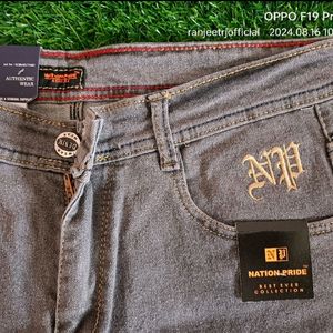 Men's Grey Denim Jeans