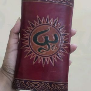 Om Print Wallet Red Color