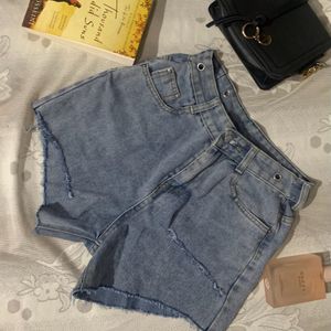 Torn Denim Shorts