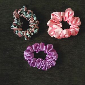 Branded Satin Scrunchies Combo New