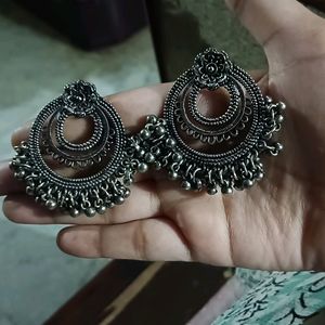 Black Oxidised Earrings