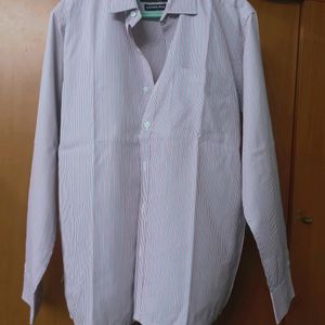 Red Striped Formal Full Hand Shirt( XL/42 Inches)