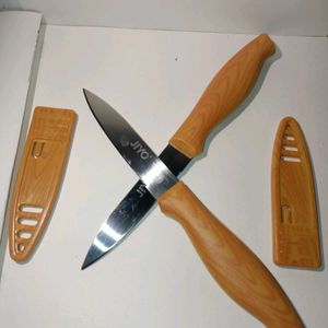 Stainless Steel Knife Pack Of 2 Premium Wood Plast