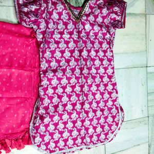 Shimmering Design Kurti With Dupatta 💖