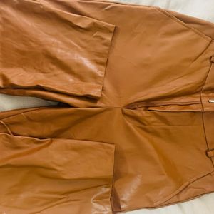 Shein Brown Leather Pant