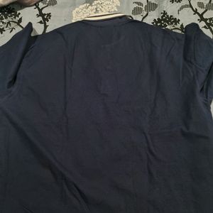 Blue Oversized Polo Tshirt By H&m