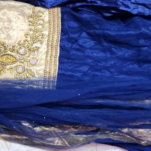 Navy Blue Colur Anarkali Suit