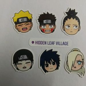 Naruto Cute Face Emoji Stickers 6+1