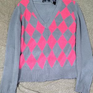 Grey & Pink Sweater