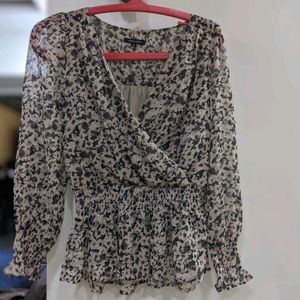 WARDROBE NEW  CHIFFON CROSS OVER TOP