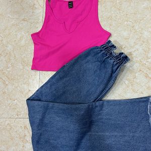 SHEIN HOT PINK TANK TOP NEW