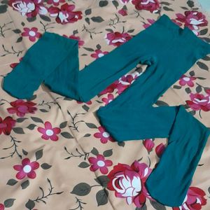 Combo Of 2 Plaazo And Dark Sea Green Stocking