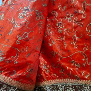 Beautiful Red Silk Saree