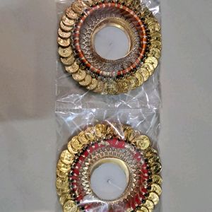 Coin Tea Light (pair Of 2)