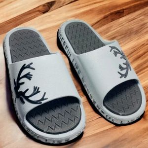 Men Slides (Grey, 9)