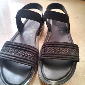 Black Flat Sandals