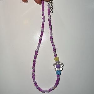 Purple Y2k beaded necklace
