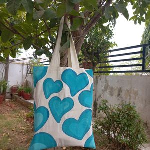 New Blue Hearts Tote Bag