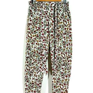 Off White Printed Casual Bottom For Women's